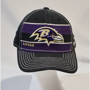 Baltimore Ravens Reebok NFL Football Dual Threat Stretch Fit Cap Hat S/M